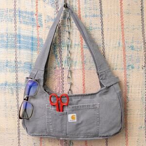 Upcycled carhartt shoulder bag / Y2K Mini Baguette Purse